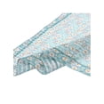 thumbnail image 5 of INSPIRE CHIC Women's Floral Stripes Printed Square Scarves, Flowers Cotton Blended Gauze Headscarf Neckerchief Teal Green 58x58cm, 5 of 6