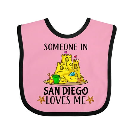

Inktastic Someone in San Diego Loves Me Gift Baby Boy or Baby Girl Bib