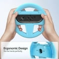 thumbnail image 3 of 2 Packs Steering Wheel for Nintendo Switch 2 Joy Con, Switch 2 Racing Wheel for Mario Kart World & 8 Deluxe, NS2 Racing Games Accessories with Ergonomic Design and Easy to Install - Black, 3 of 7