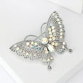 thumbnail image 4 of Grofry Women Brooch Retro Butterfly Shape Rhinestone Decor Anti-slip Suit Coat Collar Hat Scarf Decoration Clothes Pin Prom Party Garment Jewelry, 4 of 8