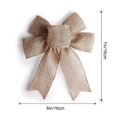 thumbnail image 3 of QUTETNLarge Burlap Jute Hemp Rope Bows for Wreaths Rustic Farmhouse Crafts Bow Wrapping Tree Topper Wedding Holiday Birthday Party Wall Home Boho Front Door Decorations, 3 of 6