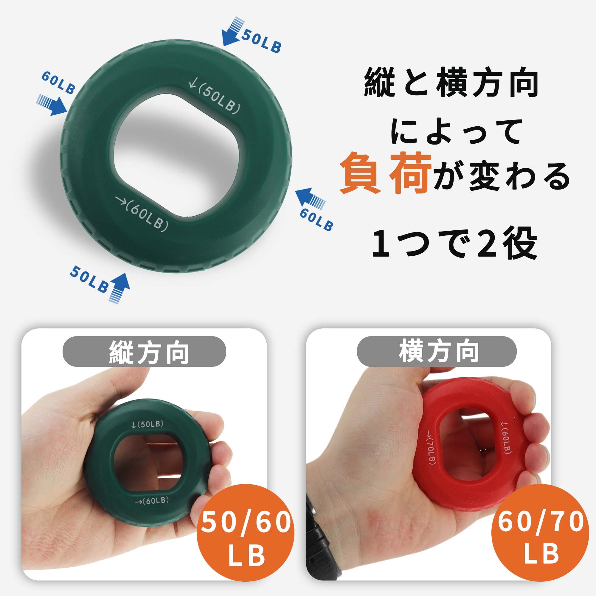 Unique Bargains Adjustable Strength Grip Hand Grip Strengthener Circle Army Green, Red