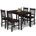 thumbnail image 1 of Gymax 5 Piece Dining Table Set 4 Chairs Wood Home Kitchen Breakfast Furniture, 1 of 8
