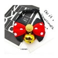 thumbnail image 6 of Pet Daily Kit  Cat and Dog Handmade Collar Vintage Mickey Bowknot Bell Bow Tie Neck Corduroy Belt, 6 of 7
