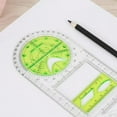 thumbnail image 3 of Cqxid Office&Craft&Stationery Under $10 Geometric Ruler With 14 Shapes Transparent Drawing Ruler Clear Scale Drawing Template Measuring Tool For School Office Architecture, 3 of 5