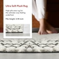 thumbnail image 4 of nuLOOM Tatiana Soft Shaggy Textured Modern Diamond Fringe Area Rug, 8' 10" x 12', Tatiana Beige, 4 of 10