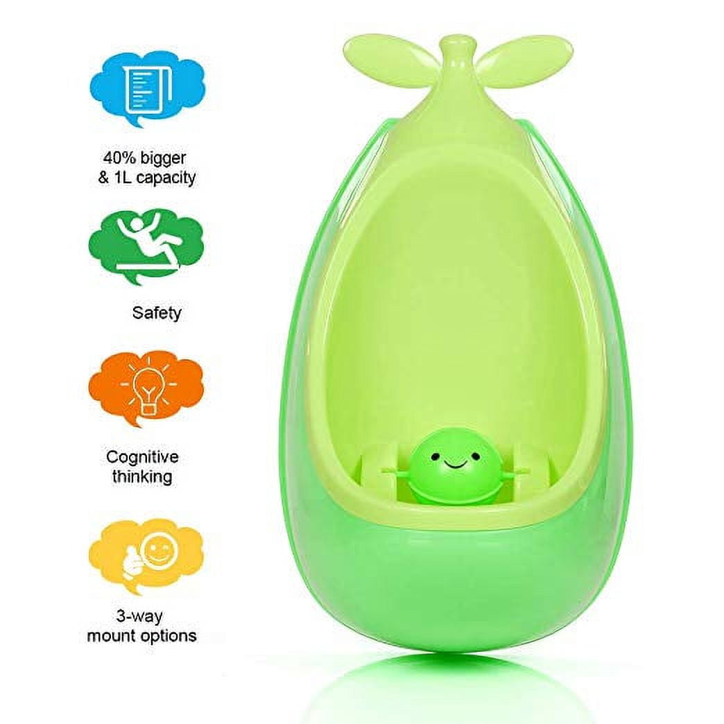 NEX Boys Green Potty-Training Urinal Aiming Target Practice Pea Design