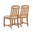 thumbnail image 4 of Linon Darlene Slat Back Dining Chair - Set of 2, Brown/Beige, 4 of 12