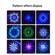 Party lights, DJ disco lights, sound activation and DMX control, 3D pattern strobe light beam effects, suitable for family gatherings, birthdays, holidays, revelry, KTV, bars, karaoke, clubs, stage