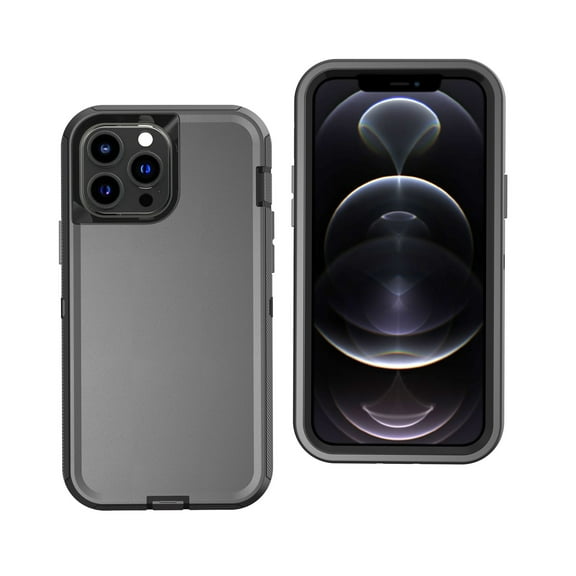 Hotpom for iPhone 13 Pro Case Heavy Duty Shockproof Dust/ Drop Proof Full Body Protection Rugged Durable Women Men universal Phone Cover, Black/Black