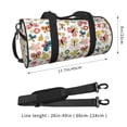 thumbnail image 4 of Fotbe Butterfly Flowers Pattern Foldable Sports Gym Bag with Wet Dry Pocket, Ultralight Travel Bag, Large Capacity Duffel Bag, Splash Proof Carry on Bag, Overnight Bag, Weekender Bag, 4 of 8