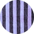 thumbnail image 1 of Ahgly Company Indoor Round Abstract Blue Modern Area Rugs, 8' Round, 1 of 4