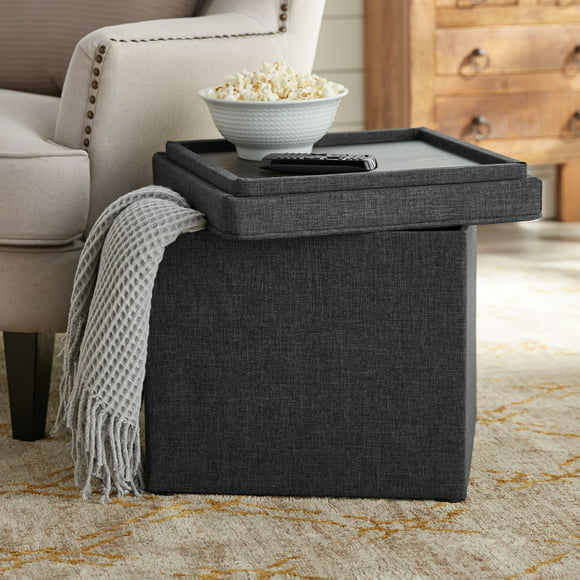 Ottoman With Trays, Ottoman With Tray And Storage