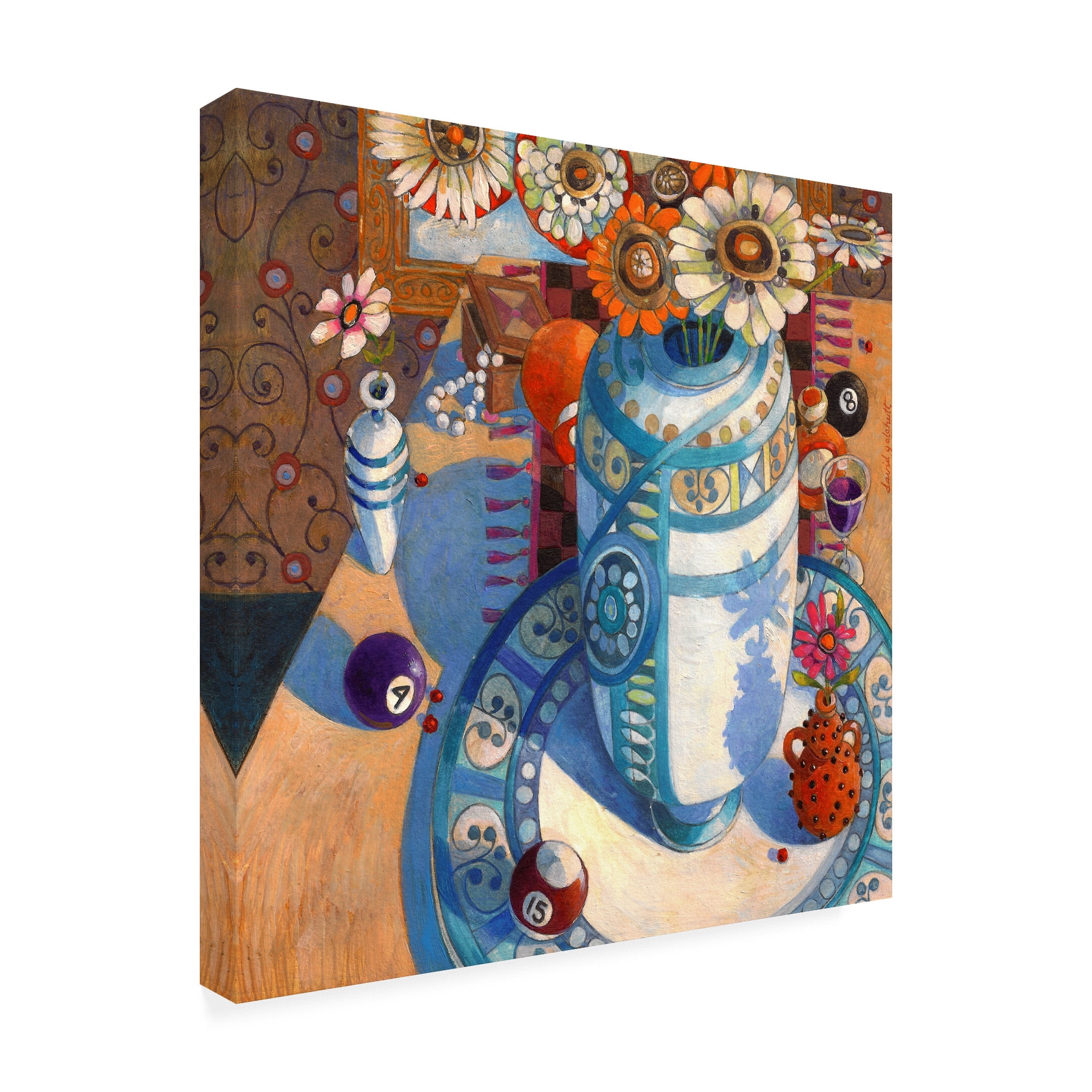 Trademark Fine Art 'Still life with Billiard Balls' Canvas Art by David Galchutt