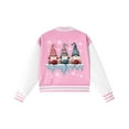 thumbnail image 5 of Staki Children's Hoodie for Autumn Winter Kids Baseball Jacket Long Sleeve Chritmas Varsity Jackets for Boys and Girls Buttons Coat(Pink,11-12 Years), 5 of 7
