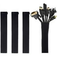 thumbnail image 1 of Paquete de 4 fundas para gestión de cables, sistema organizador de cables de 50 x 11 cm con cremallera para TV, computadora, oficina, entretenimiento en el hogar, funda flexible para cables, sistema, 1 of 6
