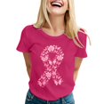 thumbnail image 2 of Women's Graphic Print Crew Neck Tee Lightweight Breathable T-shirt Lovely Active Accomplished, 2 of 4