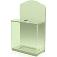 thumbnail image 5 of Acrylic Donation Suggestion collection Box For Fundraising Wall mounted Or Retail Countertop Tip Box with curved edges back wall display area 10 x 6 inches, Lock With set of keys Glow in the dark, 5 of 6