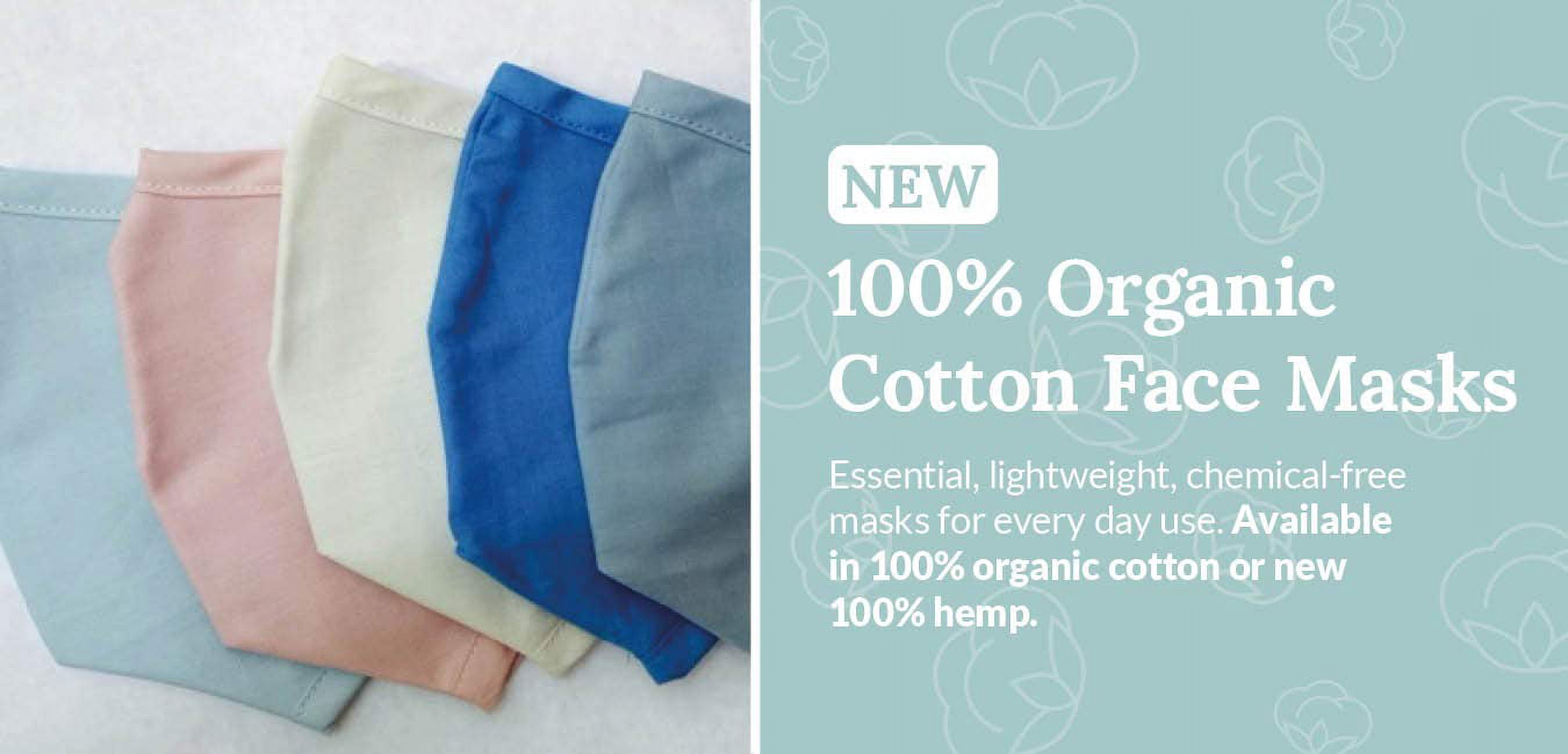 Delilah Home 100% Organic Cotton (GOTS) Essential Masks (4 pack) (Light Gray)
