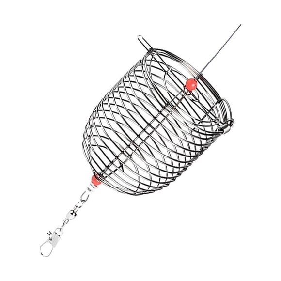 VONKY River Lake Large Capacity Fishing Cage Reusable Baiting Feeder Snap Hook Cages Outdoor Equipment Sports Goods Accessory M