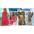 thumbnail image 2 of UVN Summer Tank Dresses for Women Crew Neck Flowy Midi Ladies Beach Dresses Casual Sleeveless Sundresses with Pockets, 2 of 4