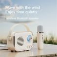 thumbnail image 3 of Retro mini speaker portable wireless Bluetooth speaker microphone outdoor karaoke, 3 of 8