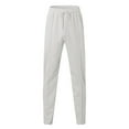 thumbnail image 5 of yuCgh Men's Long Sleeve Long Pants Two-Piece Sports and Leisure Suit, Comfortable Athletic Set for Casual Wear, Ideal for Running, Workout and Outdoor Activities,White M, 5 of 7
