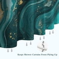thumbnail image 6 of Teal Gold Marble Pattern Shower Curtain 84"x72" ,Bathroom Decorative Shower Curtains Set with 12 Hooks,Modern Waterproof Washable Shower Curtain, 6 of 6