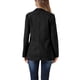 thumbnail image 3 of Blazer de ante sintético Inspire Chic para mujer, chaqueta de traje de doble botonadura con solapa, talla XS, color negro, 3 of 6