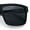Matte Black - Black, variant on Mens Iconic Horn Rim Oversized Rectangle Urban Plastic Sunglasses Matte Black - Black