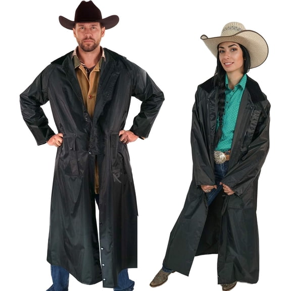 Cowboy Saddle Slicker Rain Coat Duster - Full Length Unisex