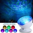 thumbnail image 4 of Proyector LED de luz nocturna infantil con olas del océano y control remoto, música hipnótica, 7 modos de parpadeo, ideal para dormitorio infantil, regalo de Navidad (negro), 4 of 5