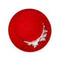 thumbnail image 3 of Slccxzc Elegant Fedora Hat with Floral Embellishment Retro Wide Brim Hat Panama Floppy Cap for Wedding Race Banquet Tea Parties, 3 of 7