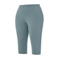 thumbnail image 4 of Femmes Capri Robe Pantalon Taille Moyenne Pantalon Manchette Extensible, 4 of 9