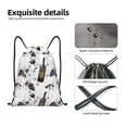 thumbnail image 4 of Xecao Wine Bottles And Grapes Pattern Sports Drawstring Backpack - String Swim Gym Bag with Wet Proof Pocket for Women&Men-Small, 4 of 6