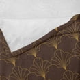 thumbnail image 4 of Ambesonne Art Deco Fleece Throw Blanket Dark Brown Vintage Shells 50"x70" Dark Brown Sand Brown, 4 of 5