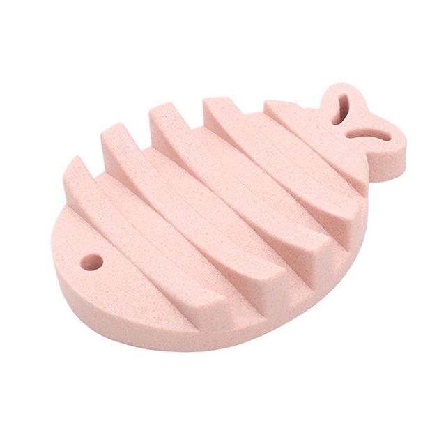 Rongfmy Bathroom Soap Dish Cute Easy to Clean Self Draining for Kitchen Rvs Bathroom Pink