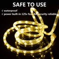 thumbnail image 2 of GUOTONG 50ft/15m Plug in LED Rope Lights, 540 Warm White LEDs, 110V, 2 Wire, Waterproof, Connectable,Power Socket Connector Fuse Holder, Indoor/Outdoor Use, Ideal for Backyards, De, 2 of 8