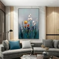 thumbnail image 4 of Blossom Dandelion Textured Oil Painting on Canvas Large Wall Art Abstract Flower Art Handmade Painting Wall Decor Living Room Decor, 4 of 9