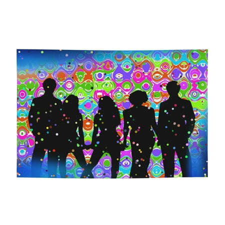 DouZhe Disco Carnival Party Sign Banner, Celebration Dance Hanging Banners Backdrop Festive Party Decor for Indoor Outdoor, 47 x 71 Inches
