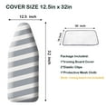 thumbnail image 2 of Mini Ironing Board Cover 12.5 x 32 Inch, Cotton Material with Reinforced Thick Pad, Resists Scorching, Elastic Cord for Snug Fit, Grey, 2 of 6