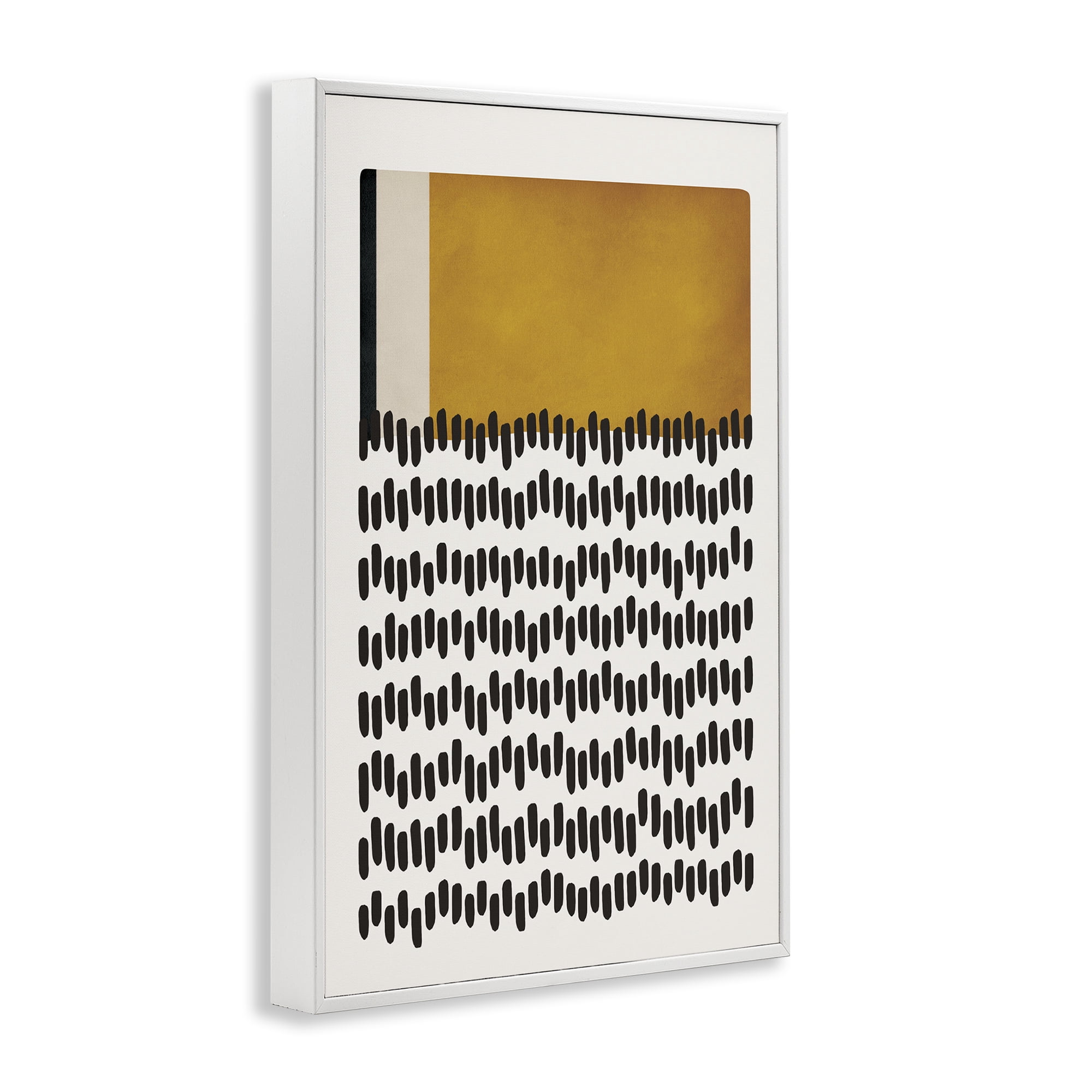 Stupell Industries Geometric Crosby Street Abstract Painting White Framed Art Print Wall Art, 16 x 24