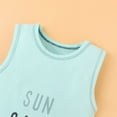 thumbnail image 5 of Penkiiy Newborn Infant Baby Boys Girls Letter Cartoon Sleeveless Romper Clothes kids Baby Easter Romper 0-3 Months Mint Green 2023 Summer Deal, 5 of 9