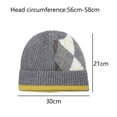 thumbnail image 2 of Gorro de pescador corto con puños de punto de lana para hombres y mujeres, gorros cálidos de invierno, 2 of 6
