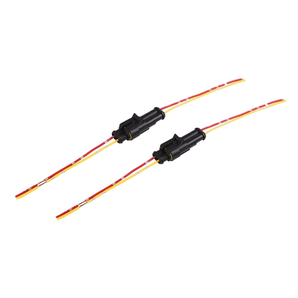 Conector Eléctrico De 2 Cables Impermeable Macho Hembra De 12V CC Para Coche 2Pcs
