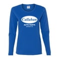 thumbnail image 2 of Wild Bobby, Callahan Auto Parts Sandusky Ohio Retro 90s Funny Tommy Boy, Pop Culture, Women Graphic Long Sleeve Tee, Royal, Small, 2 of 4