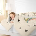 thumbnail image 4 of Catabedysis Rainbow Cute Bows 7-Piece Twin Bedding,Bowtie Monogram Print M Bedding Comforter Set,Light Gray Reversible For Girls, 4 of 7