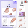 thumbnail image 4 of Gellen Pegamento para Uñas para Uñas Postizas con Removedor de Pegamento para Uñas, Pegamento para Uñas Seco Al Aire y Juego de Removedor de Pegamento Acrílico para Uñas Postizas, 0.23 fl oz Pieza, 4 of 10