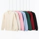 thumbnail image 2 of Autumn/Winter Heavyweight Piqué Cotton Polo Neck Sweatshirt, Loose Fit, Solid Color, Couple Style, Turn-Down Collar, Long Sleeve, 2 of 4