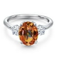thumbnail image 3 of Gem Stone King 3.70 Ct Oval Ecstasy Mystic Topaz 925 Sterling Silver Ring, 3 of 6